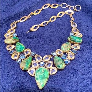 Genuine Silver Chrysocolla Necklace